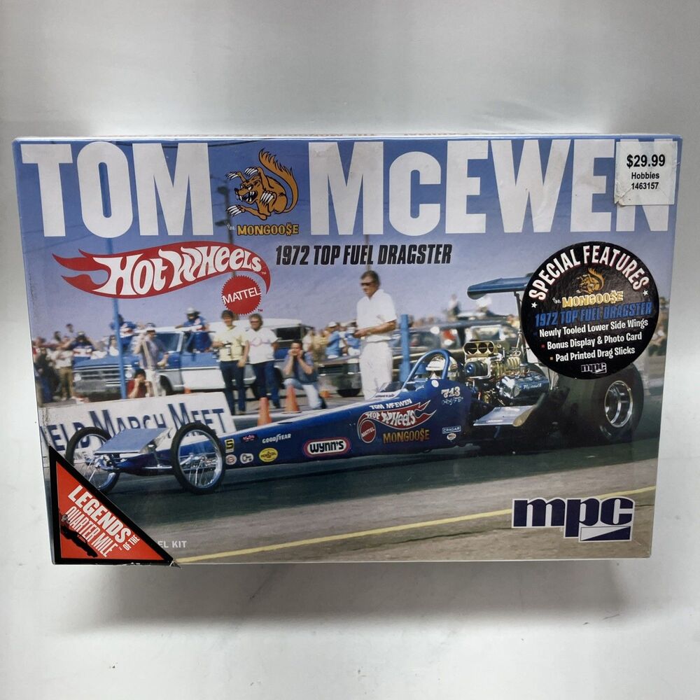 MPC Tom "MONGOOSE" McEwen Top Fuel Dragster model kit NEW in FACTORY SEALED BOX